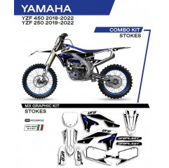 UFO 2022/06 KOMPLET NAKLEJEK (OKLEIN) YAMAHA YZF 250 '19-'22 STOKES KOLOR BIAŁY