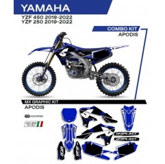 UFO 2022/06 KOMPLET NAKLEJEK (OKLEIN) YAMAHA YZF 250 '19-'22 APODIS KOLOR NIEBIESKI