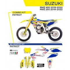 UFO 2022/06 KOMPLET NAKLEJEK (OKLEIN) SUZUKI RMZ 250 '19-'22 PATRIOT KOLOR ŻÓŁTY