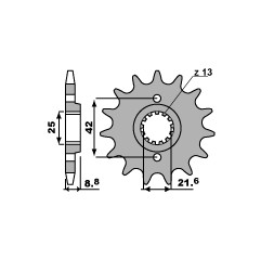 PBR ZĘBATKA PRZEDNIA 523 16 18NC (ŁAŃC. 520) (JTF516.16)