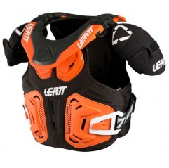 LEATT (2021/2022) OSŁONA KLATKI PIERSIOWEJ Z OSŁONĄ SZYI / KARKU NECK BRACE FUSION VEST 2.0 JUNIOR KOLOR POMARAŃCZOWY (105-125CM