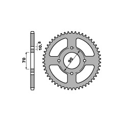 PBR ZĘBATKA TYLNA 5302 43 C45 KAWASAKI KSF 250 87-04, KEF 300 95-03 (JTR1414.43) (ŁAŃC. 520)