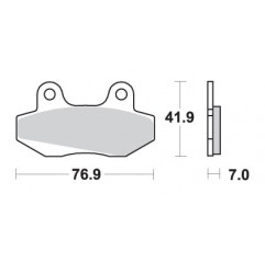 SBS KLOCKI HAMULCOWE KH86 STREET CERAMIC KOLOR CZARNY