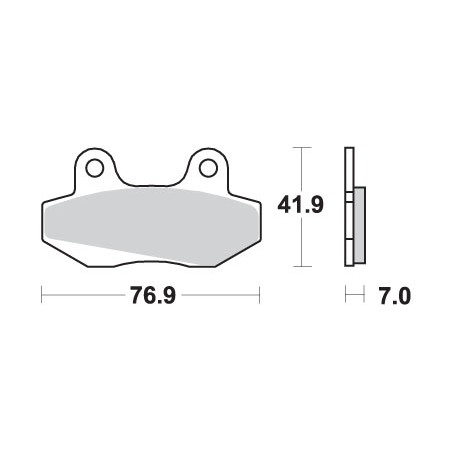 SBS KLOCKI HAMULCOWE KH86 STREET CERAMIC KOLOR CZARNY