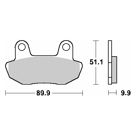 SBS KLOCKI HAMULCOWE KH90 STREET CERAMIC KOLOR CZARNY