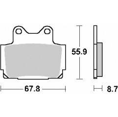 SBS PROMOCJA KLOCKI HAMULCOWE KH104 STREET CERAMIC KOLOR CZARNY