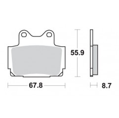 SBS PROMOCJA KLOCKI HAMULCOWE KH104 STREET EXCEL/RACING SINTER KOLOR ZŁOTY