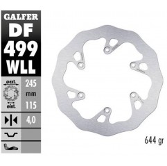 GALFER 2022/04 TARCZA HAMULCOWA TYŁ YAMAHA YZ 125/250 '02-'17, YZF/WRF 250/426/450 '02-'15 WAVE (245X115X4MM)