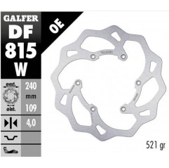 GALFER 2022/04 TARCZA HAMULCOWA TYŁ BETA RR 250/300/350 '12-, RR 390/400/430/450/450/498 '14-, XTRAINER 250/300 '15- WAVE (240X1