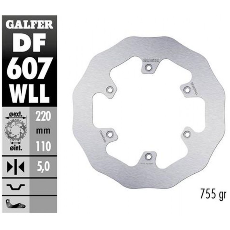 GALFER 2022/04 TARCZA HAMULCOWA TYŁ BETA RR 250/300/350 '12-, RR 390/400/430/450/450/498 '14-, XTRAINER 250/300 '15- WAVE (240X1