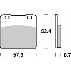 SBS KLOCKI HAMULCOWE KH103 STREET CERAMIC KOLOR CZARNY