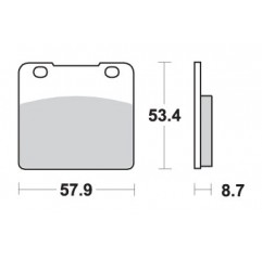 SBS KLOCKI HAMULCOWE KH103 STREET EXCEL SINTER KOLOR ZŁOTY