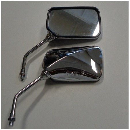 GZ LUSTERKO UNIWERSALNE Z HOMOLOGACJĄ (M10/1,25) GWINT PRAWY, KOLOR SREBRNY (KOMPLET 2 SZT)