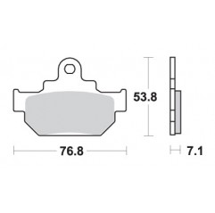 SBS KLOCKI HAMULCOWE KH106 STREET CERAMIC KOLOR CZARNY