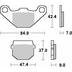 SBS PROMOCJA KLOCKI HAMULCOWE KH83 STREET CERAMIC KOLOR CZARNY