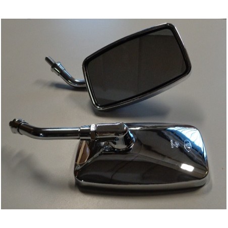 GZ LUSTERKO UNIWERSALNE BEZ HOMOLOGACJI (M10/1,25) GWINT PRAWY, KOLOR SREBRNY (KOMPLET 2 SZT)