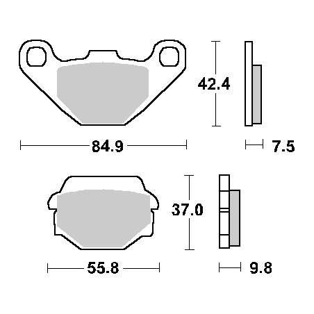 SBS PROMOCJA KLOCKI HAMULCOWE KH67 STREET CERAMIC KOLOR CZARNY
