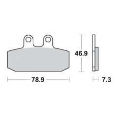 SBS KLOCKI HAMULCOWE KH256 STREET CERAMIC KOLOR CZARNY