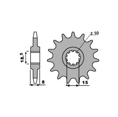 PBR ZĘBATKA PRZEDNIA 599M 14 18NC (ŁAŃC. 420)