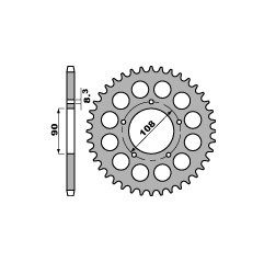 PBR ZĘBATKA TYLNA 1022 36 C45 DUCATI 900SS (ŁAŃC. 530)