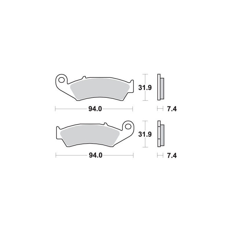 SBS WYPRZEDAŻ KLOCKI HAMULCOWE KH125 OFF-ROAD SINTER KOLOR ZŁOTY