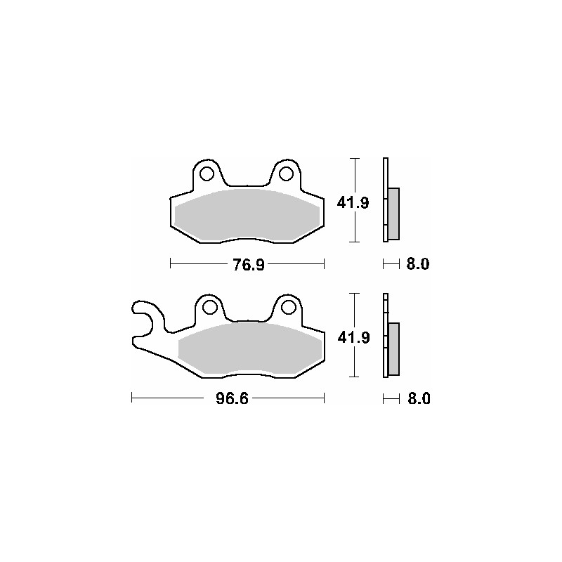 SBS KLOCKI HAMULCOWE KH135/214 STREET EXCEL/RACING SINTER KOLOR ZŁOTY