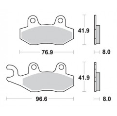 SBS PROMOCJA KLOCKI HAMULCOWE KH135 / KH214 OFF-ROAD RACING SINTER KOLOR ZŁOTY