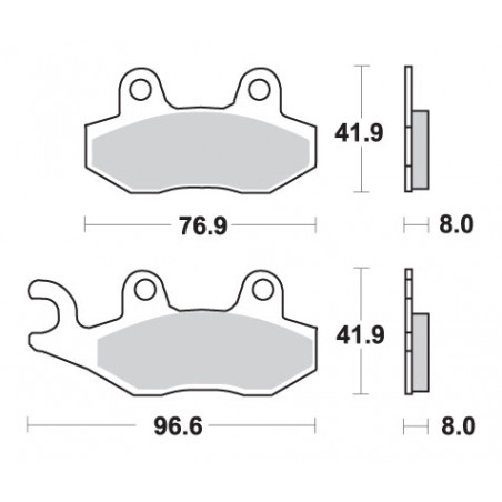SBS PROMOCJA KLOCKI HAMULCOWE KH135 / KH214 OFF-ROAD RACING SINTER KOLOR ZŁOTY