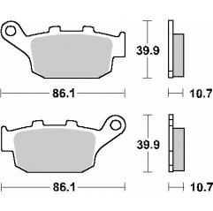 SBS KLOCKI HAMULCOWE KH140 STREET CERAMIC KOLOR CZARNY