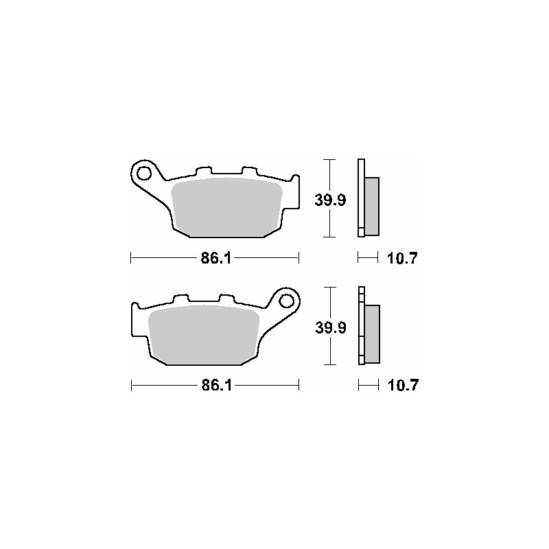 SBS KLOCKI HAMULCOWE KH140 STREET CERAMIC KOLOR CZARNY