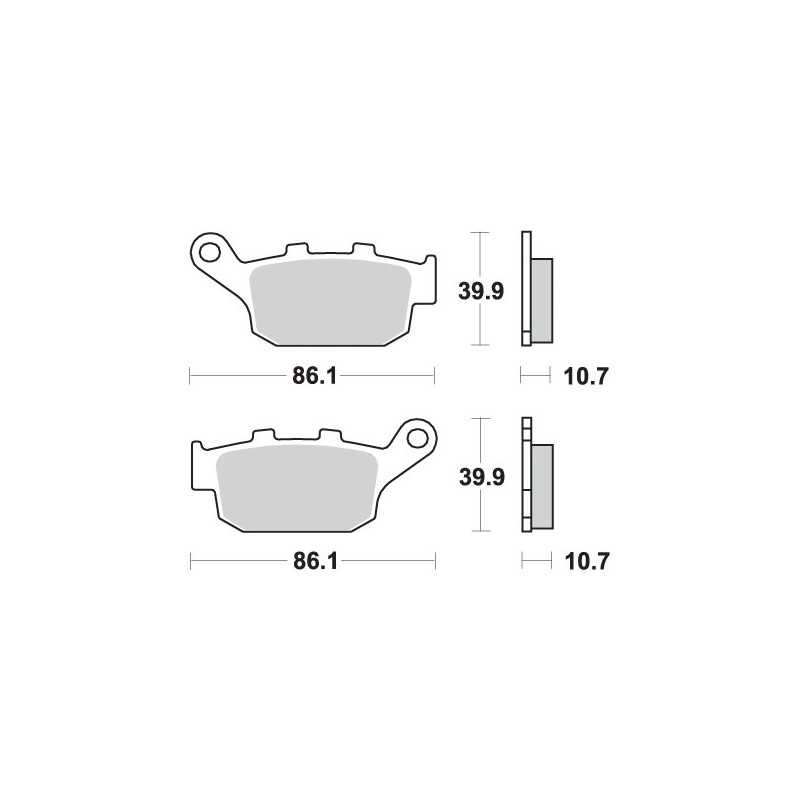 SBS KLOCKI HAMULCOWE KH140 STREET EXCEL/RACING SINTER KOLOR ZŁOTY