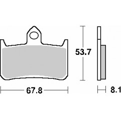 SBS PROMOCJA KLOCKI HAMULCOWE KH187 STREET CERAMIC KOLOR CZARNY