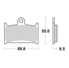 SBS KLOCKI HAMULCOWE KH145 / KH236 STREET EXCEL SINTER KOLOR ZŁOTY