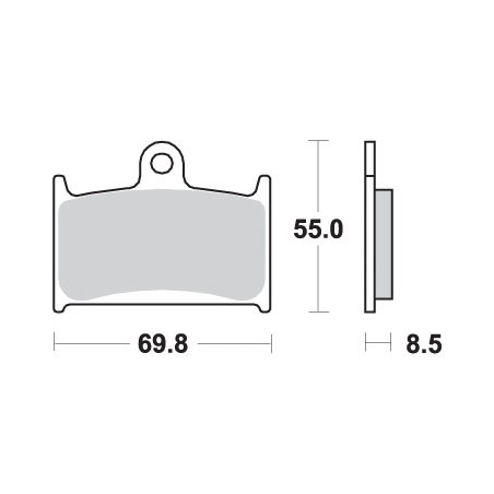 SBS KLOCKI HAMULCOWE KH145 / KH236 STREET EXCEL SINTER KOLOR ZŁOTY