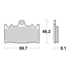 SBS KLOCKI HAMULCOWE KH158 STREET CERAMIC KOLOR CZARNY