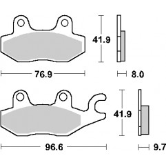 SBS PROMOCJA KLOCKI HAMULCOWE KH165/2 STREET CERAMIC KOLOR CZARNY