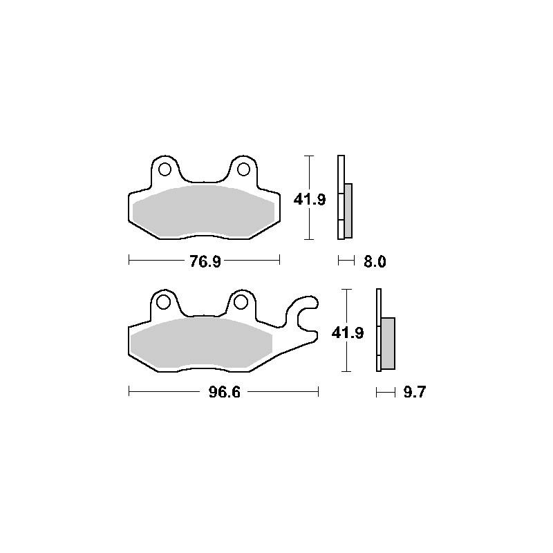 SBS PROMOCJA KLOCKI HAMULCOWE KH165/2 STREET CERAMIC KOLOR CZARNY