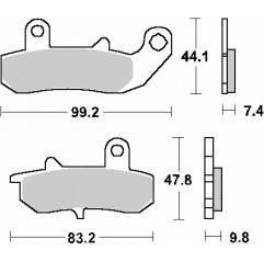 SBS KLOCKI HAMULCOWE KH157 STREET CERAMIC KOLOR CZARNY PASUJE DO: SUZUKI DR 650/750/800