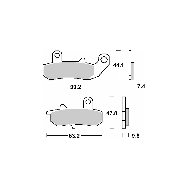 SBS KLOCKI HAMULCOWE KH157 STREET CERAMIC KOLOR CZARNY PASUJE DO: SUZUKI DR 650/750/800