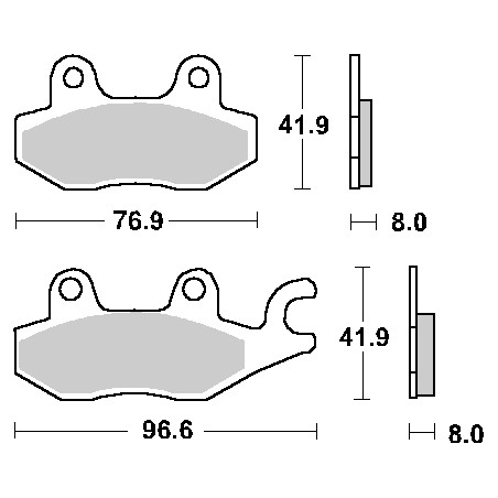 SBS PROMOCJA KLOCKI HAMULCOWE KH165 / KH215 OFF-ROAD RACING SINTER KOLOR ZŁOTY