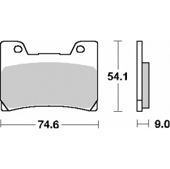 SBS KLOCKI HAMULCOWE KH160 STREET CERAMIC KOLOR CZARNY