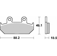 SBS KLOCKI HAMULCOWE KH124/2 STREET CERAMIC KOLOR CZARNY