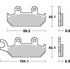 SBS PROMOCJA KLOCKI HAMULCOWE KH172 STREET CERAMIC KOLOR CZARNY