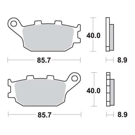 SBS KLOCKI HAMULCOWE KH174 CRF 1000/1100 L AFRICA TWIN '16-'20 TYŁ/TYLNE STREET EXCEL/RACING SINTER KOLOR ZŁOTY