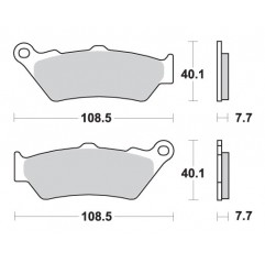 SBS KLOCKI HAMULCOWE KH209 / KH209/2 STREET CERAMIC KOLOR CZARNY