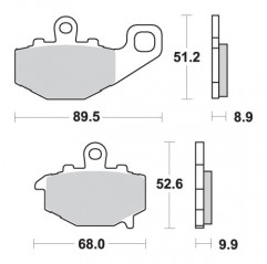 SBS KLOCKI HAMULCOWE KH192 STREET EXCEL/RACING SINTER KOLOR ZŁOTY