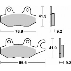 SBS KLOCKI HAMULCOWE KH197 STREET CERAMIC KOLOR CZARNY