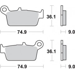 SBS PROMOCJA KLOCKI HAMULCOWE KH131/3 STREET CERAMIC KOLOR CZARNY