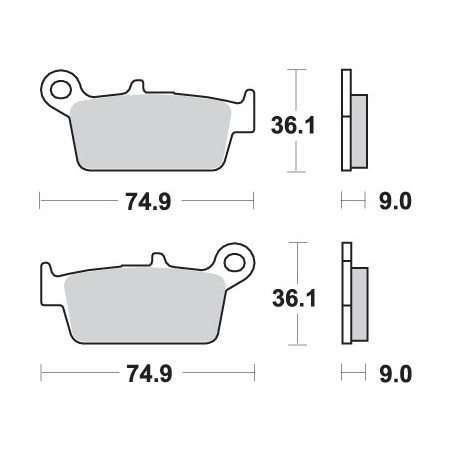 SBS PROMOCJA KLOCKI HAMULCOWE KH131/3 STREET CERAMIC KOLOR CZARNY