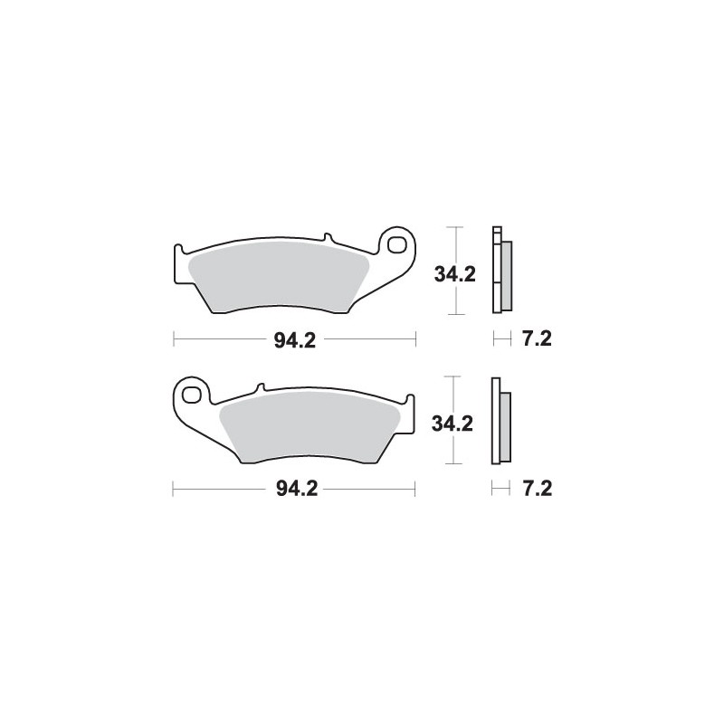 SBS KLOCKI HAMULCOWE KH185 / KH389 OFF-ROAD RACING SINTER KOLOR ZŁOTY